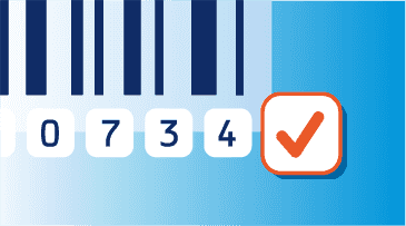 Grafik mit Barcode un GTIN